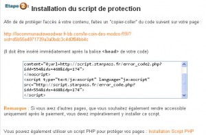 installation du script du micropaiement starpass